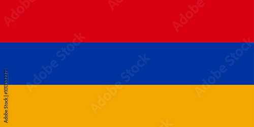 National Flag Republic of Armenia, Armenian Tricolour, horizontal tricolour of red, blue, and orange