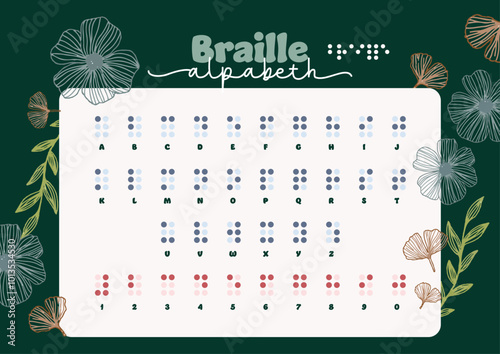 flat design braille alphabet day wallpaper poster