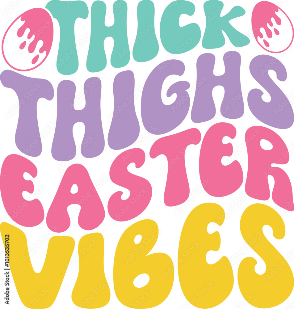 Easter day special typography retro wavy groovy t-shirt design Easter day special typography retro wavy groovy t-shirt design