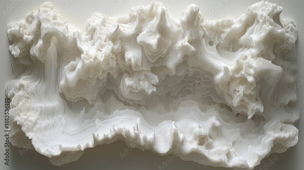 Abstract White Paper Sculpture D Minimalist Contemporary Art Abstract White Paper Sculpture D Minimalist Contemporary Art