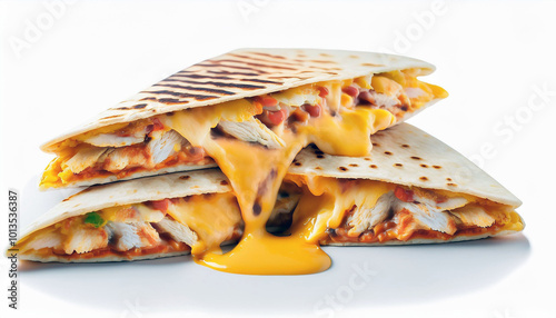 Melty Cheese Quesadillas: Chicken & Spice Delight! photo