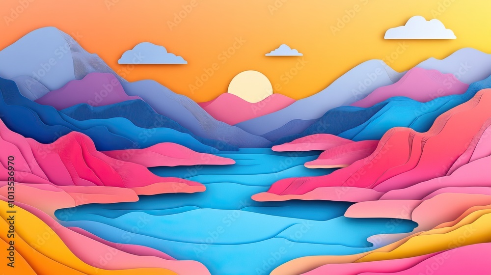 Dried lake landscape panorama Dried lake landscape view Dried lake landscape panorama Dried lake landscape view