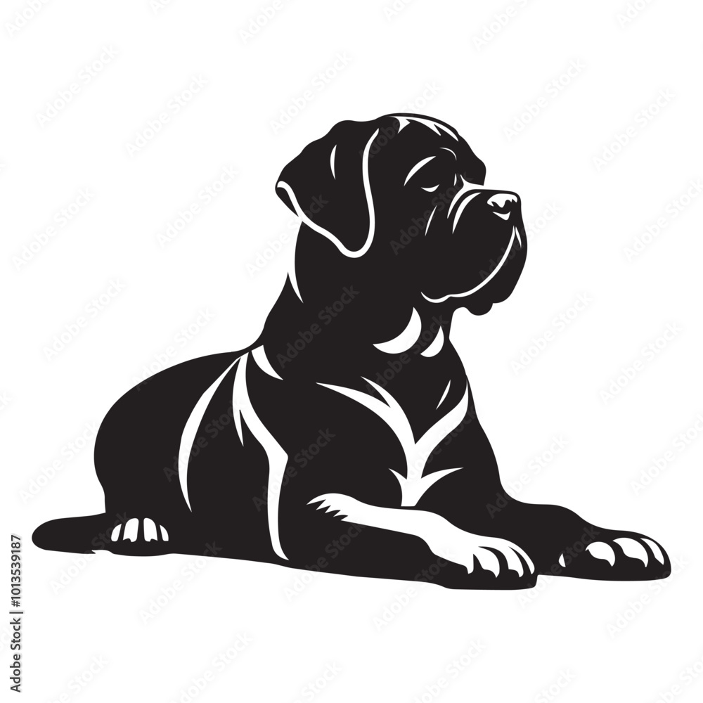 Mastiff Dog Sitting Vector illustration in black and white
Mastiff Dog Sitting Vector illustration in black and white