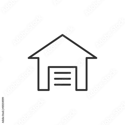 Garage icon. Real estate symbol modern, simple, vector, icon for website design, mobile app, ui. Vector Illustration