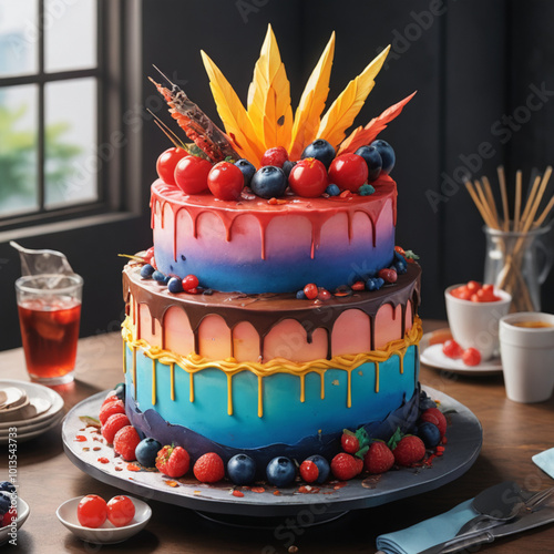 cake with candles