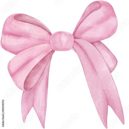 Pink ribbon bow