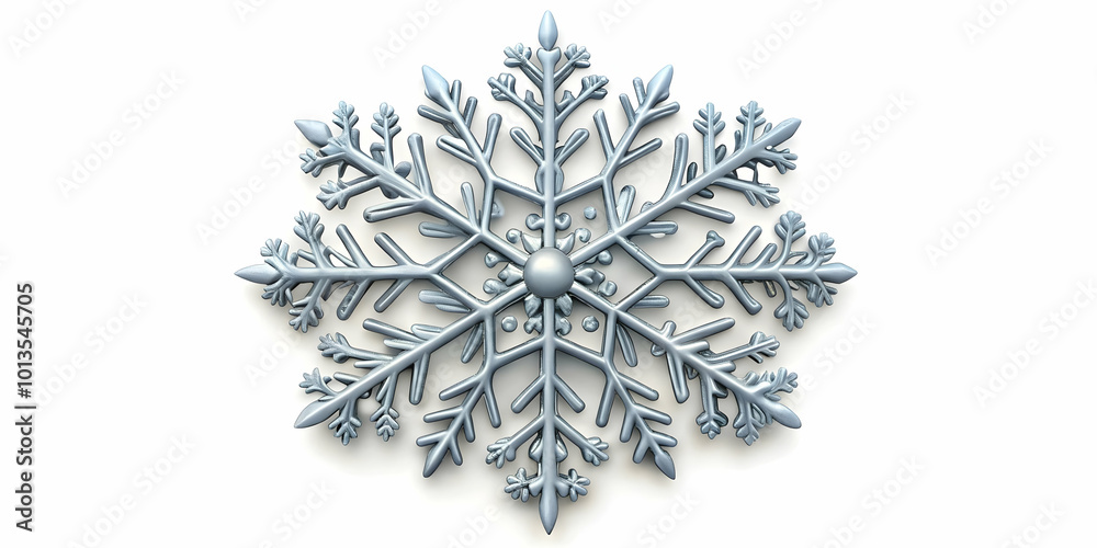 Intricate 3D Snowflake Icon on White Background - Detailed Vector Design with Fine Edges and Symmetrical Patterns for Winter Themes Intricate 3D Snowflake Icon on White Background - Detailed Vector Design with Fine Edges and Symmetrical Patterns for Winter Themes