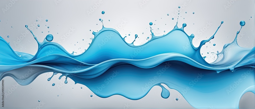Abstract Blue Water Splash Abstract Blue Water Splash