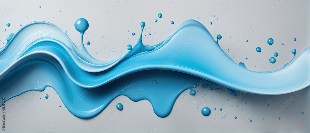 Blue Liquid Wave Abstract Art Blue Liquid Wave Abstract Art