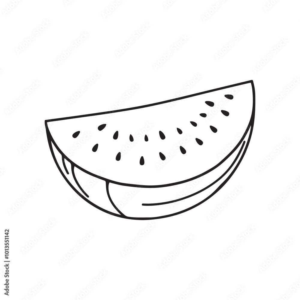 Watermelon silhouette vector illustration, Simple, clear and beautiful arts and crafts artisanal stencil print style illustration Watermelon silhouette vector illustration, Simple, clear and beautiful arts and crafts artisanal stencil print style illustration