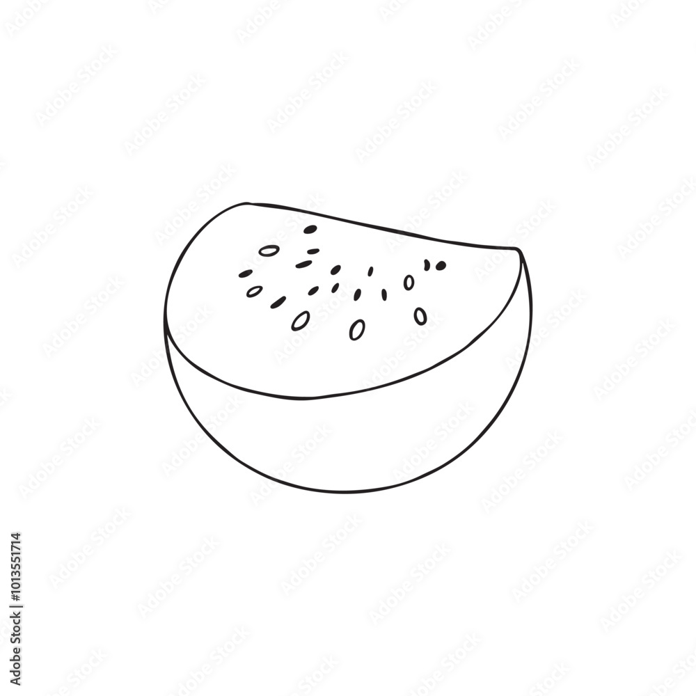 Watermelon silhouette vector illustration, Simple, clear and beautiful arts and crafts artisanal stencil print style illustration Watermelon silhouette vector illustration, Simple, clear and beautiful arts and crafts artisanal stencil print style illustration