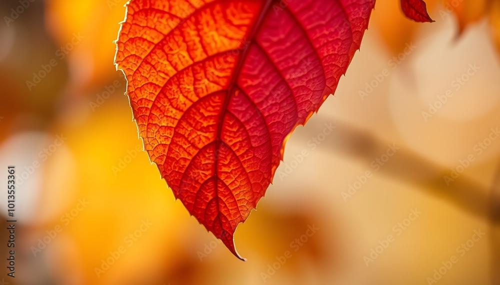 Imagine a close-up photograph of a vibrant autumn leaf, showcasing its intricate details against a soft, complementary background. Imagine a close-up photograph of a vibrant autumn leaf, showcasing its intricate details against a soft, complementary background.