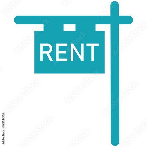 For rent, information, rent appartment icon