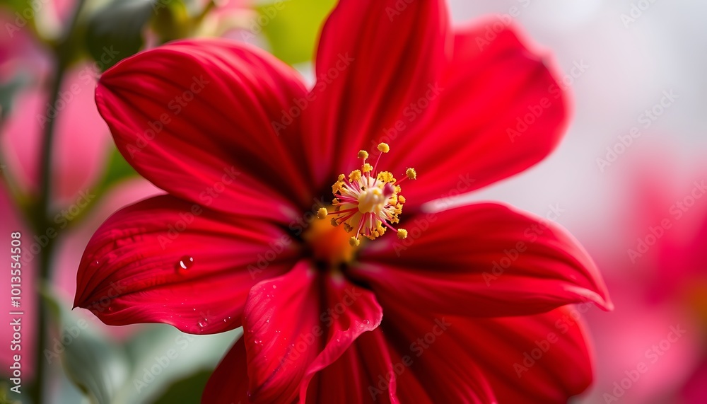 Imagine a close-up photograph of a vibrant flower in full bloom, capturing the flower's intricate details with striking clarity. Imagine a close-up photograph of a vibrant flower in full bloom, capturing the flower's intricate details with striking clarity.
