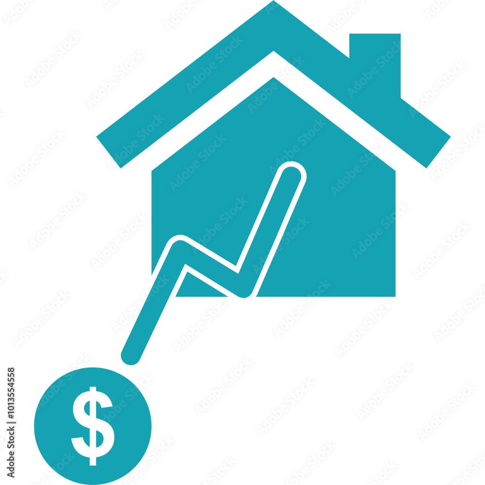 Growth, home facilities, house price icon Growth, home facilities, house price icon
