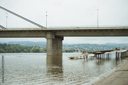 Danube river overflow Novi Sad Serbia