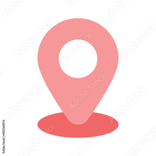 Location pin representing geolocation, GPS, or a specific place vector design