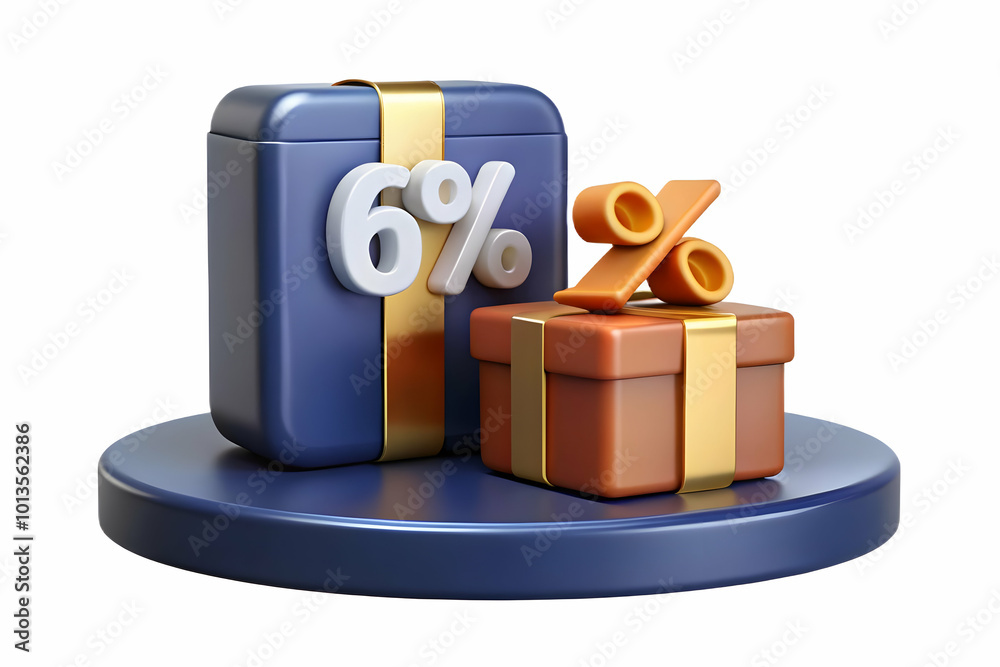 3D Cyber Monday Gift Box and Discount Label Podium with Ample Copy Space - Ideal for Holiday Promotions on a Clean White Background 3D Cyber Monday Gift Box and Discount Label Podium with Ample Copy Space - Ideal for Holiday Promotions on a Clean White Background