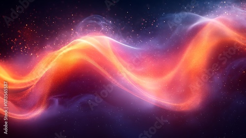 Vibrant Neon Waves: An Abstract Journey Through Color and Light in Fluid Motion and Elegance