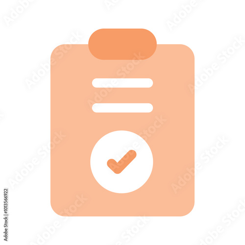 Clipboard with a check mark representing tasks, approvals, or completed work