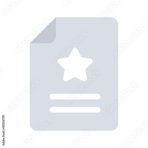 Star on page concept icon of favorite document