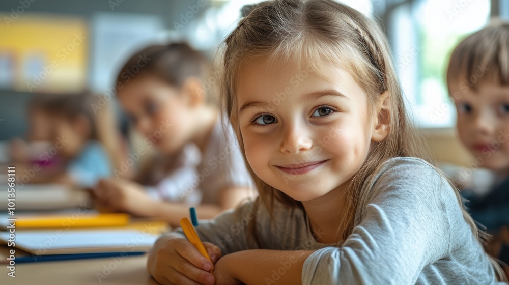 primary elementary school group of children studying in the classroom. learning and sitting at the desk. young cute kids smiling, high quality photo primary elementary school group of children studying in the classroom. learning and sitting at the desk. young cute kids smiling, high quality photo