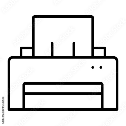 Printer without paper outline icon