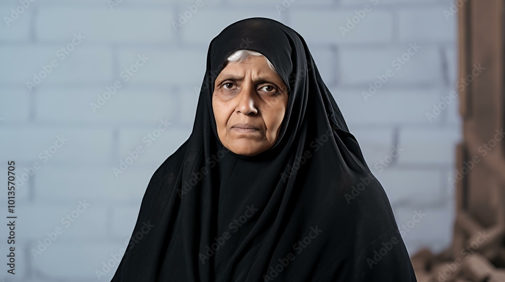 Portrait of arab very old woman isolated Portrait of arab very old woman isolated