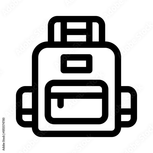 Backpack line icon