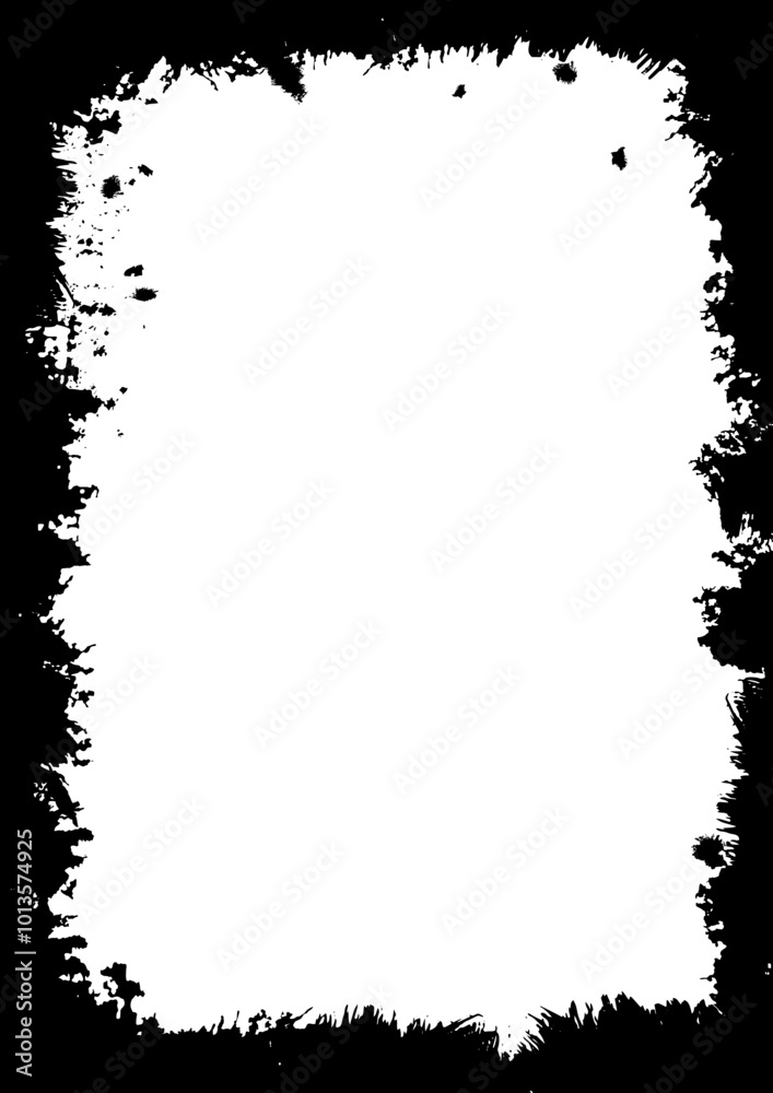 Paint brush stroke black frame, halloween horror template, grunge frame border texture. Paint brush stroke black frame, halloween horror template, grunge frame border texture.
