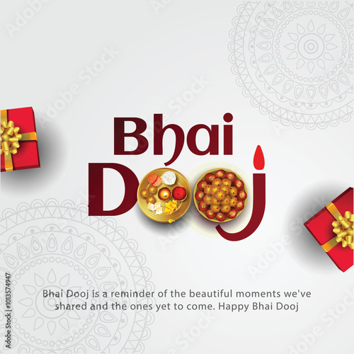 beautiful Bhai dooj festival greeting card India. editable abstract vector illustration design