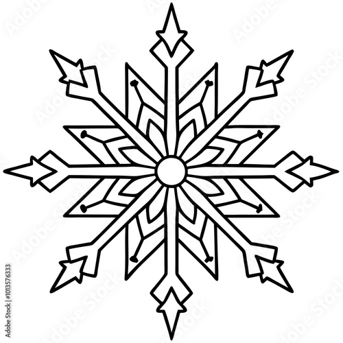 Intricate Snowflake Vector Design