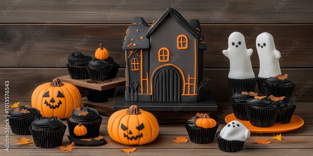 Fototapeta premium Spooky Halloween Dessert Table
