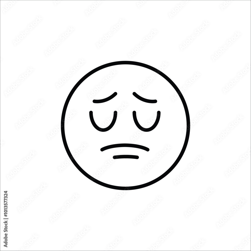 Sad Face emoji icon. Simple Sad Face emoji for social media, messaging apps, and web design. Vector illustration Sad Face emoji icon. Simple Sad Face emoji for social media, messaging apps, and web design. Vector illustration
