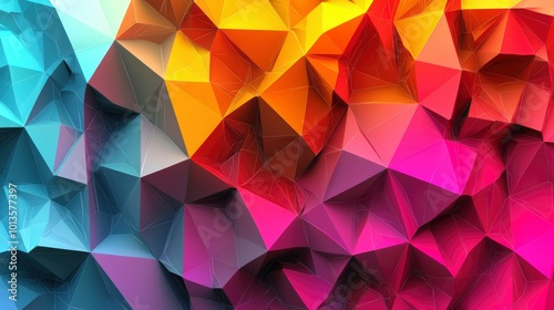 Abstract Geometric Pattern with Triangles and Gradient Colors