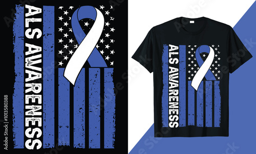 ALS Awareness Graphic T-shirt Design, Awareness Tee Shirt