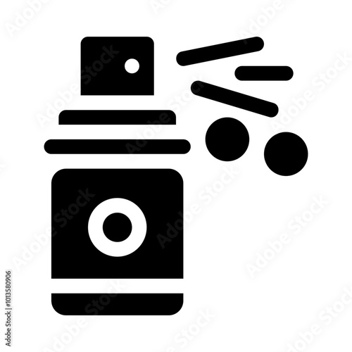 Hair Spray glyph icon