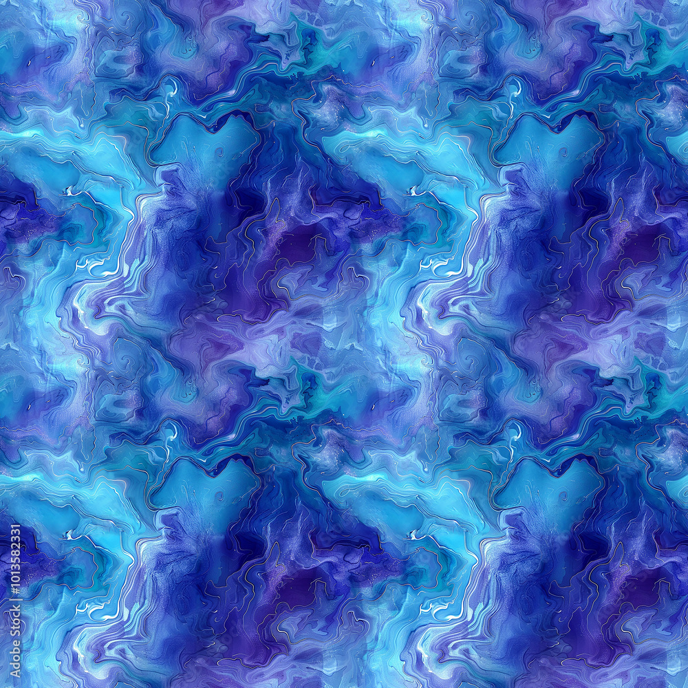 Vibrant swirls of blue and purple create an enchanting abstract pattern on canvas Vibrant swirls of blue and purple create an enchanting abstract pattern on canvas