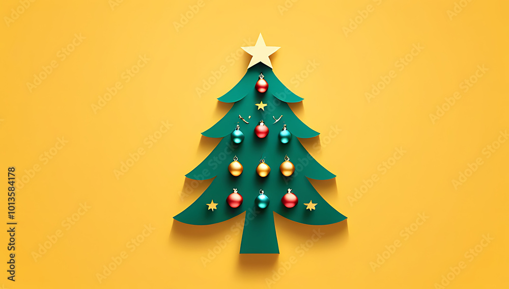 christmas tree adorned baubles shiny lights creating festive atmosphere