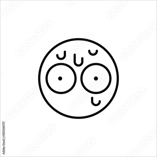Nervous Face emoji icon. Simple Nervous Face emoji for social media, messaging apps, and web design. Vector illustration