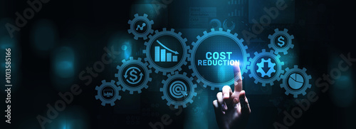 Costs reduction business finance optimisation strategy economy saving.