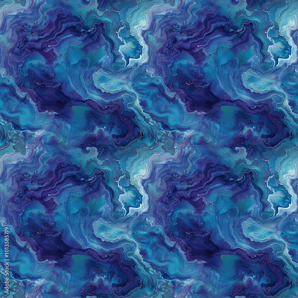 Swirling blue and teal abstract pattern captures the essence of ocean waves in harmony Swirling blue and teal abstract pattern captures the essence of ocean waves in harmony