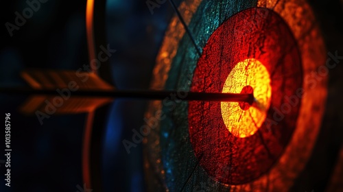Archer's Bow Aiming At Target Glow