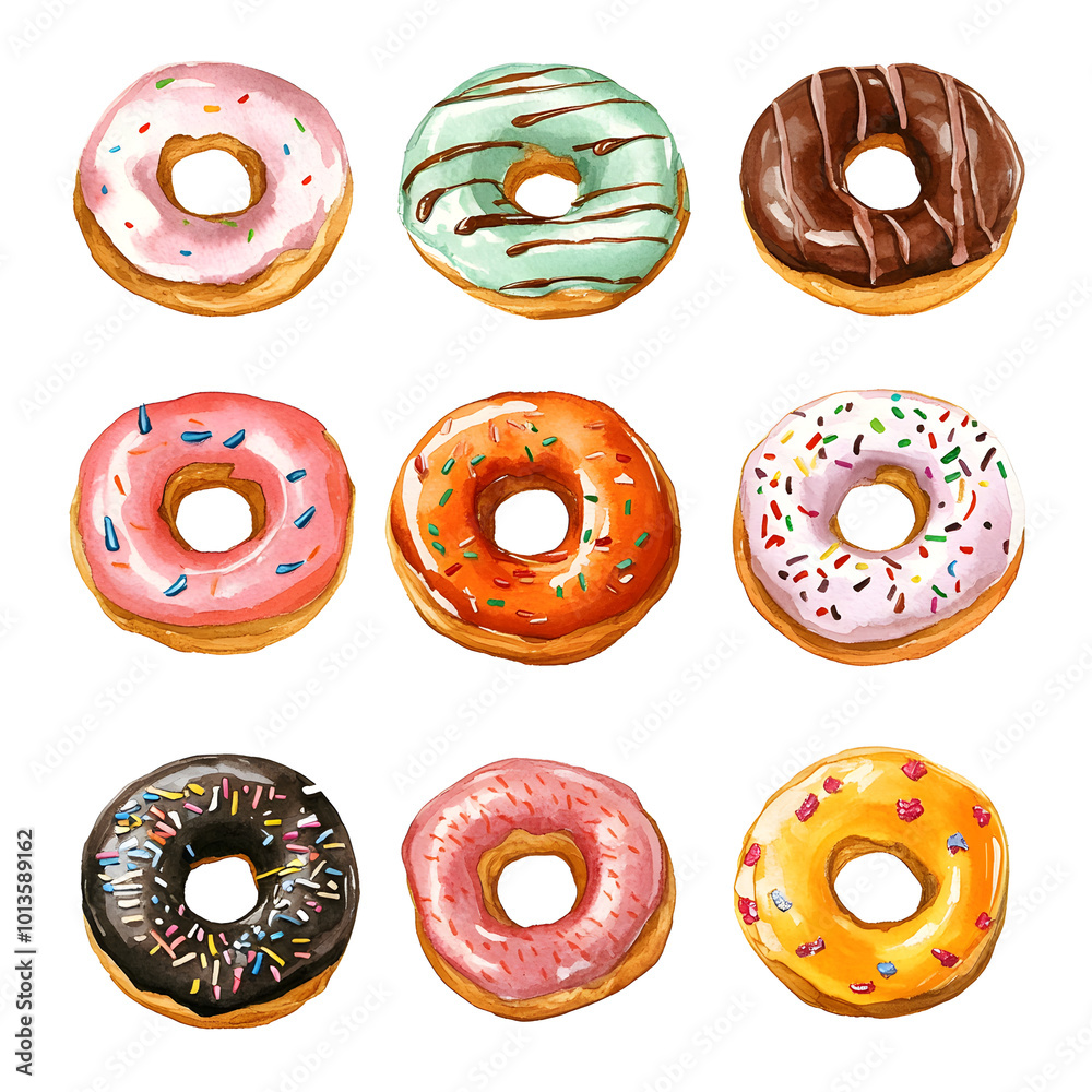 Fototapeta premium donuts isolated on white