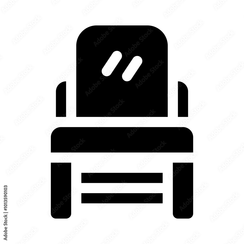 Chair glyph icon Chair glyph icon