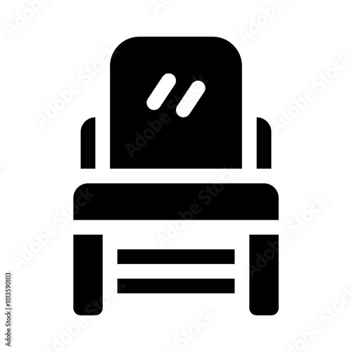 Chair glyph icon