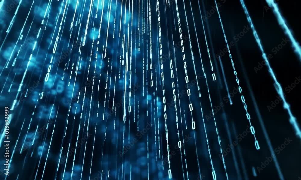 Binary Code Rain Binary Code Rain