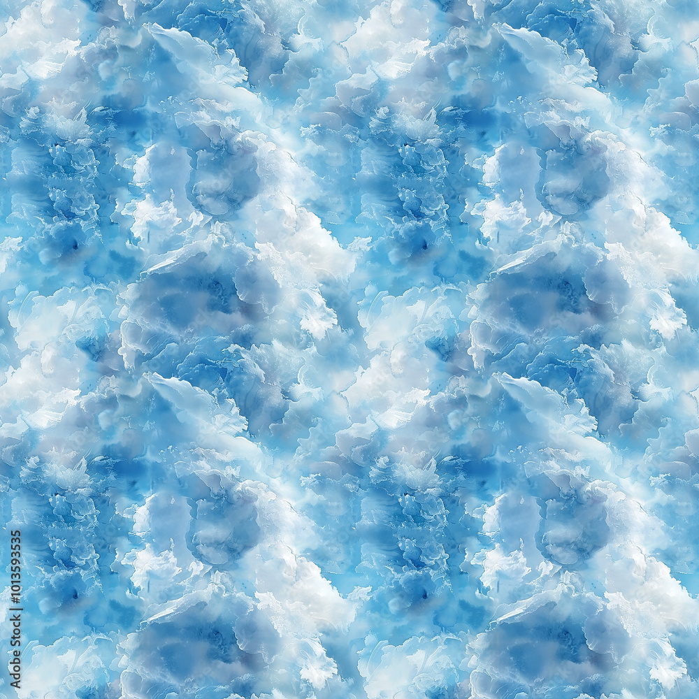 Soft, swirling blue clouds form a dreamy sky pattern in a serene atmosphere Soft, swirling blue clouds form a dreamy sky pattern in a serene atmosphere