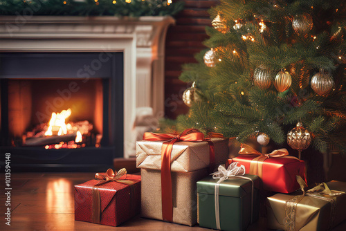 Cadeaux de Noël sous le sapin