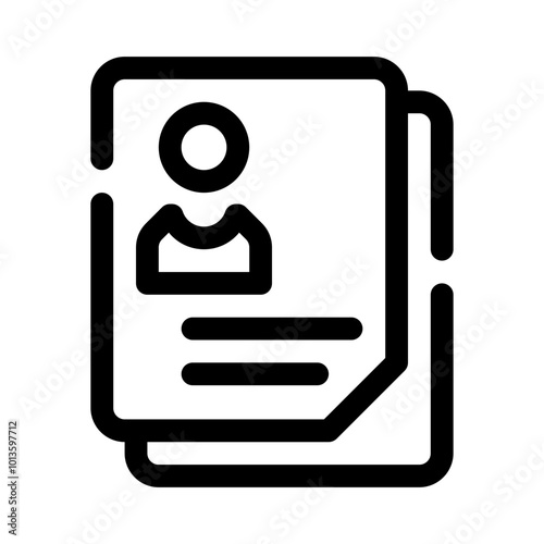 Resume Document line icon